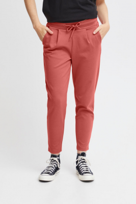 pantalon cropped femme mineral red ichi face